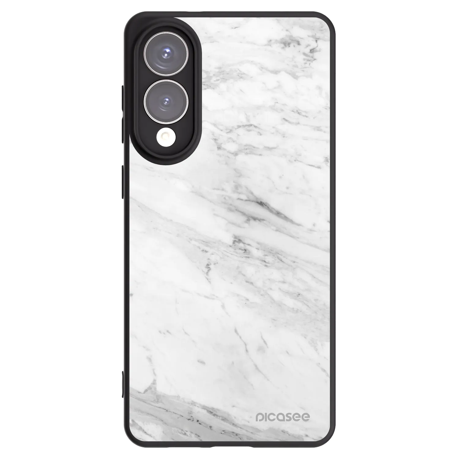 Picasee fekete szilikon tok az alábbi mobiltelefonokra Samsung Galaxy S25 Edge 5G - White marble
