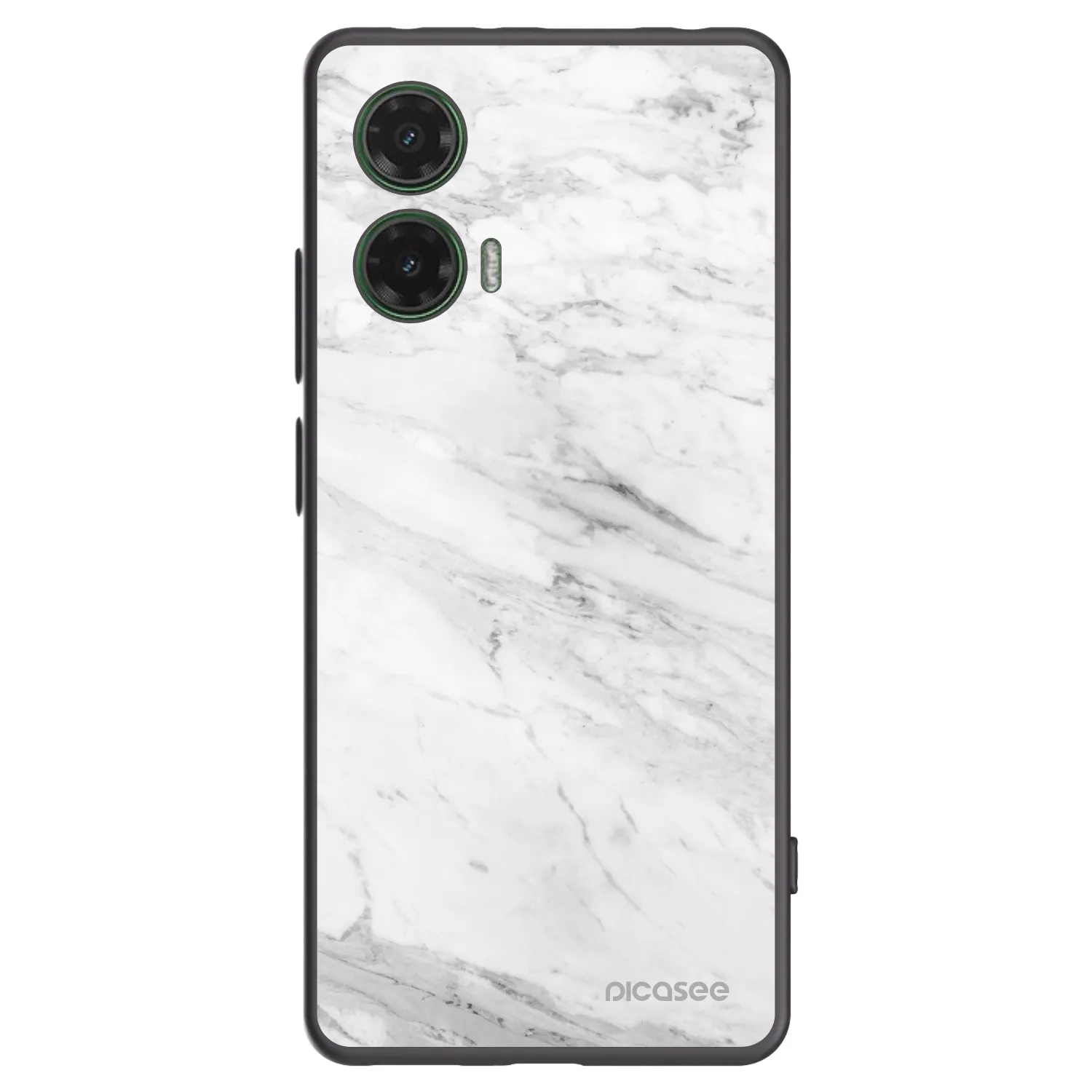 Picasee fekete szilikon tok az alábbi mobiltelefonokra Motorola Moto G35 5G - White marble