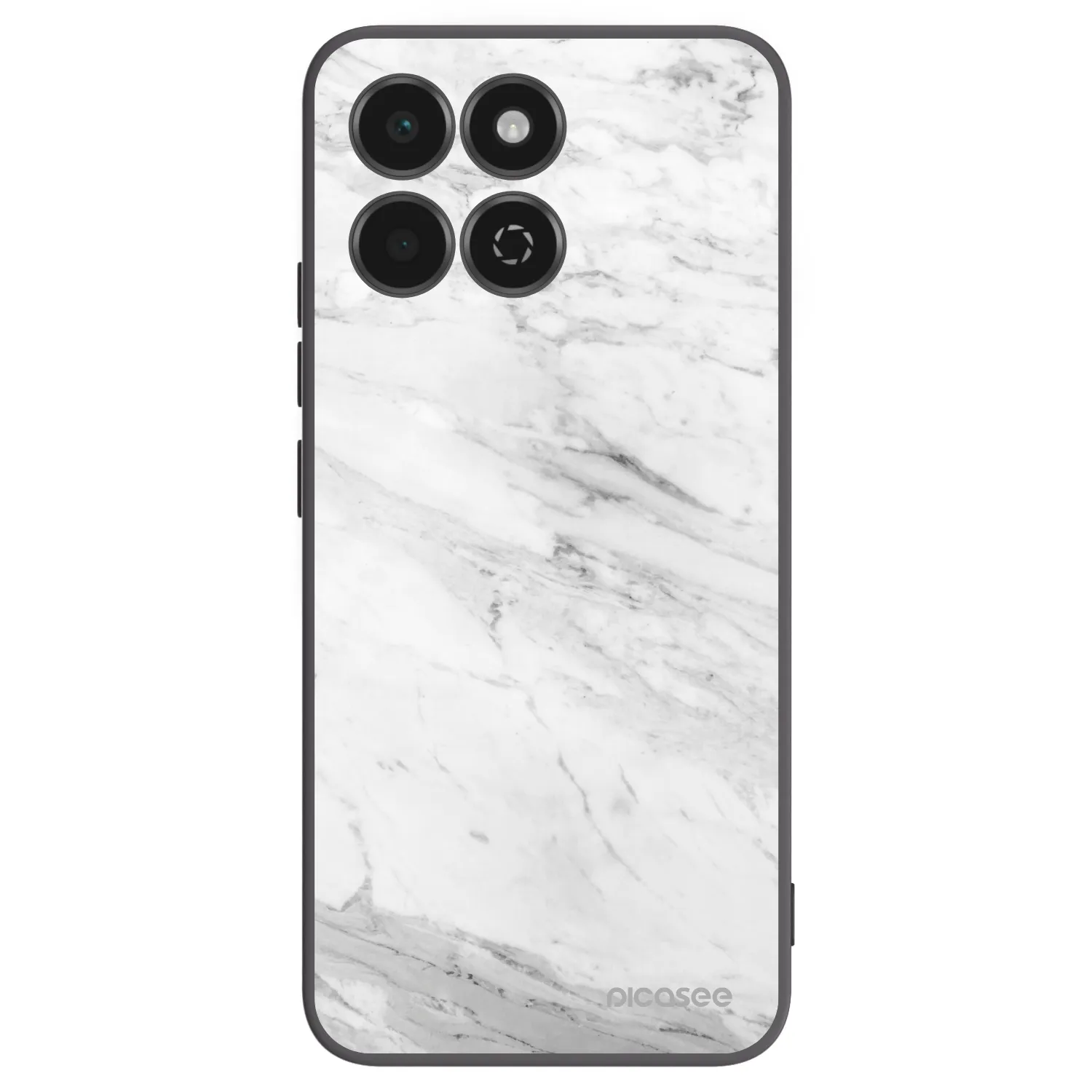 Picasee fekete szilikon tok az alábbi mobiltelefonokra Honor 200 Smart 5G - White marble