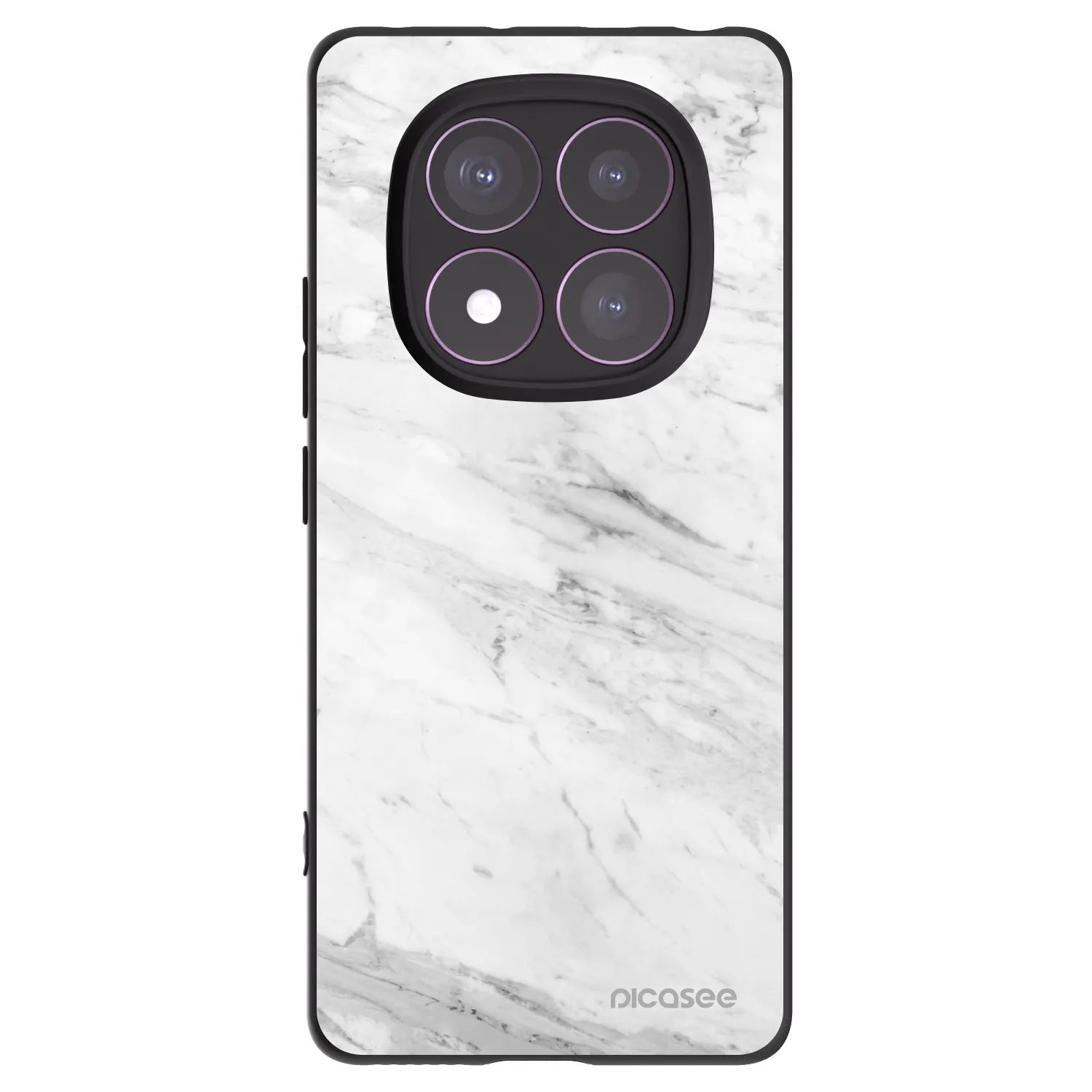 Picasee fekete szilikon tok az alábbi mobiltelefonokra Xiaomi Redmi Note 14 Pro 4G - White marble