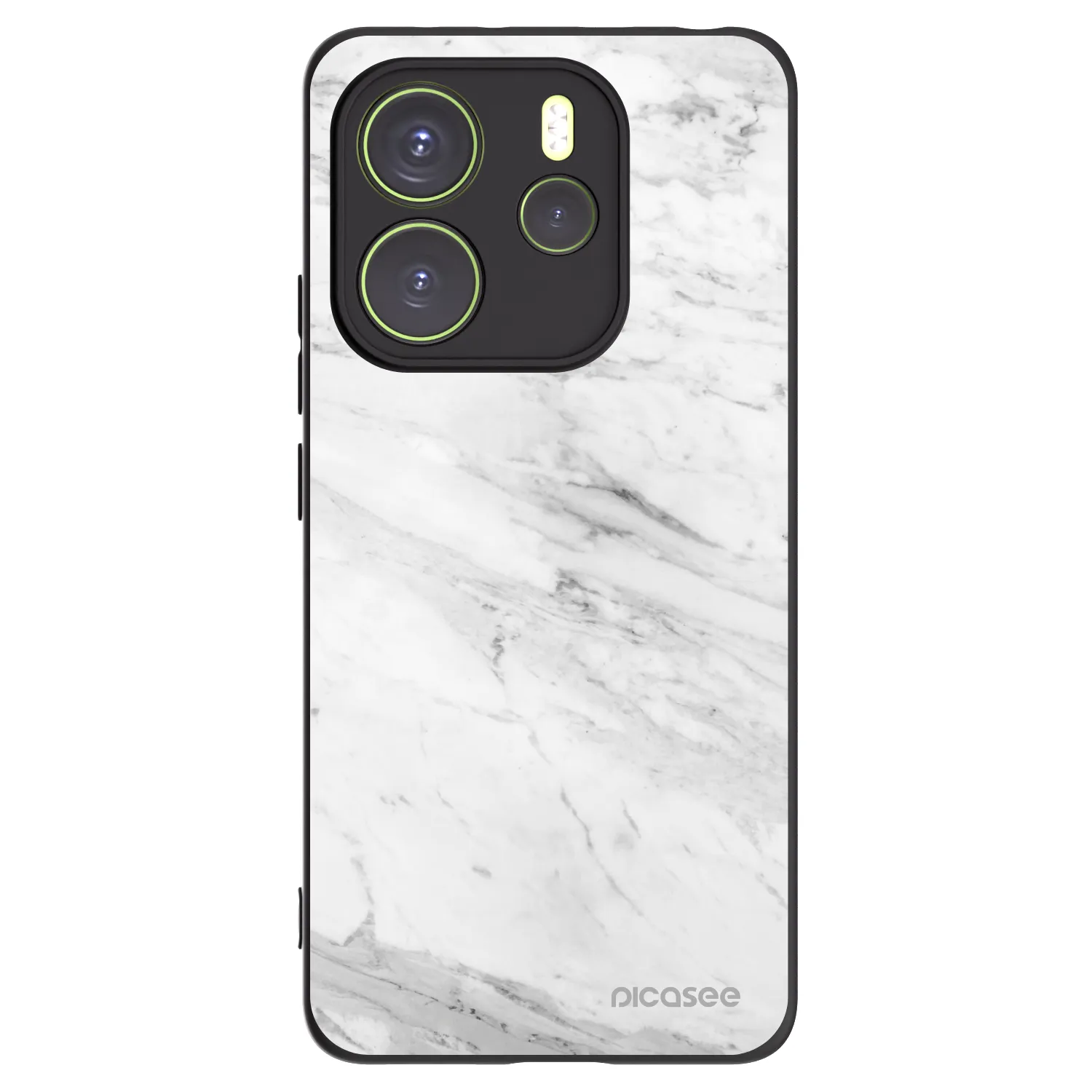 Picasee fekete szilikon tok az alábbi mobiltelefonokra Xiaomi Redmi Note 14 4G - White marble