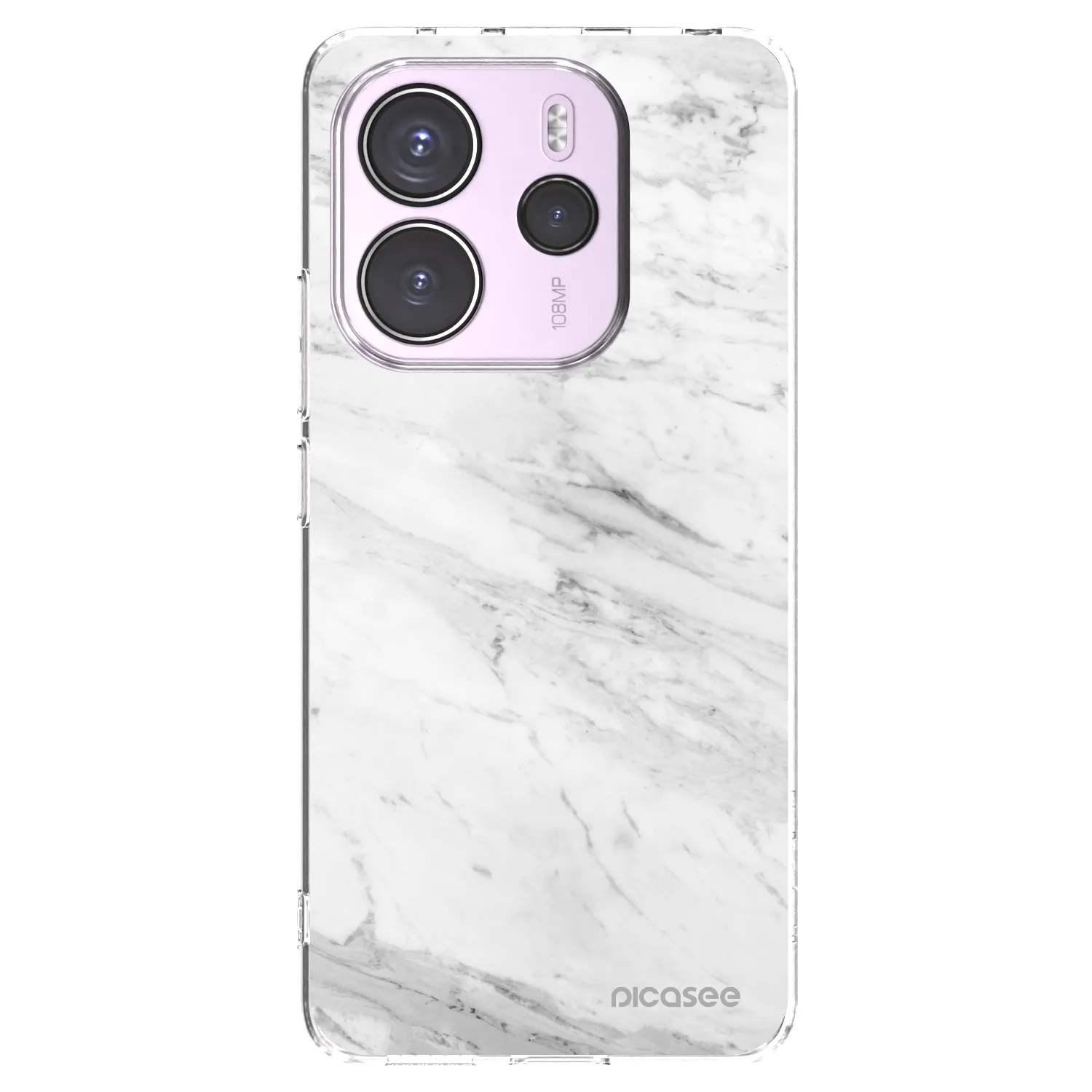 Picasee átlátszó szilikon tok az alábbi mobiltelefonokra Xiaomi Redmi Note 14 4G - White marble