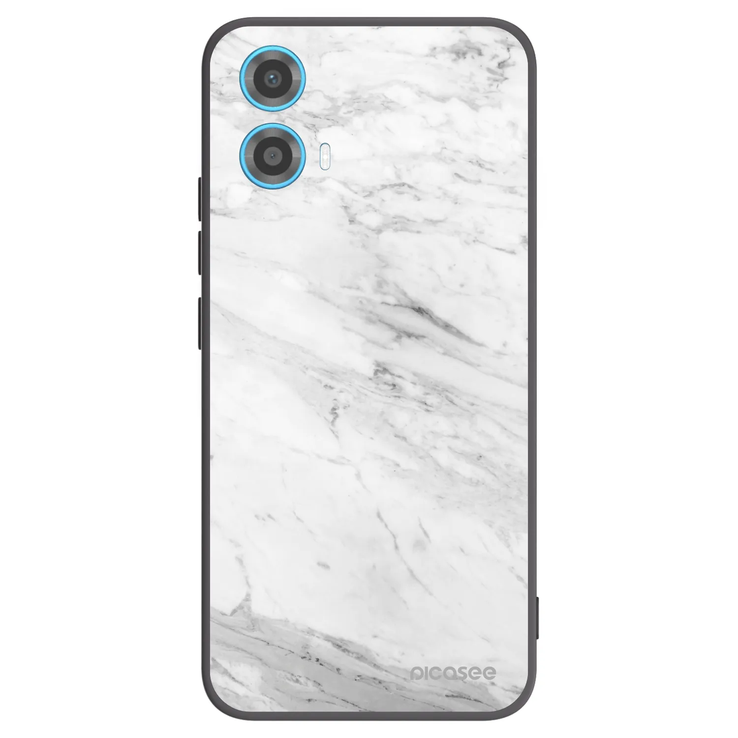 Picasee fekete szilikon tok az alábbi mobiltelefonokra Motorola Moto G34 5G - White marble