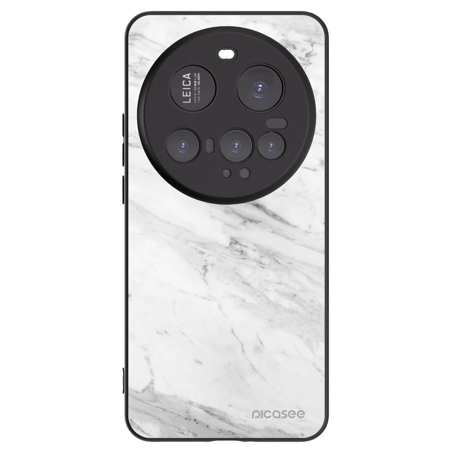 Picasee fekete szilikon tok az alábbi mobiltelefonokra Xiaomi 15 Ultra - White marble