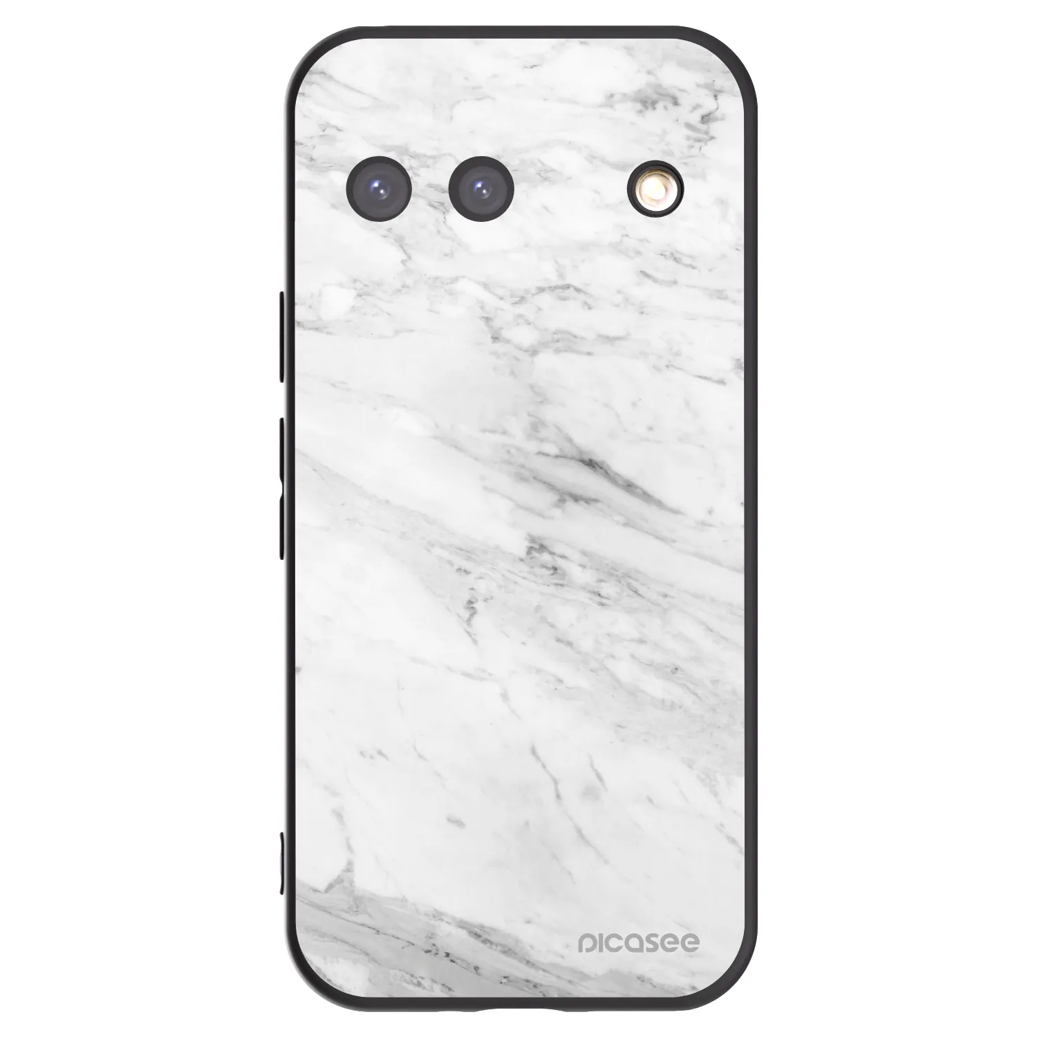 Picasee fekete szilikon tok az alábbi mobiltelefonokra Google Pixel 9 - White marble