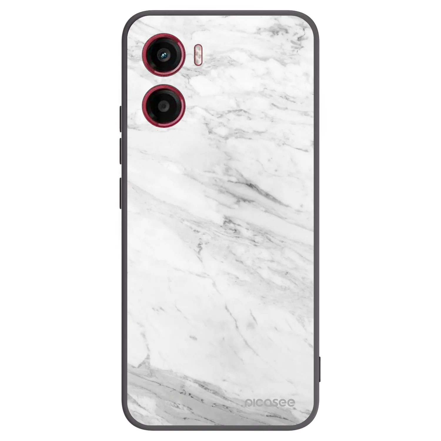 Picasee fekete szilikon tok az alábbi mobiltelefonokra Motorola Moto G05 - White marble