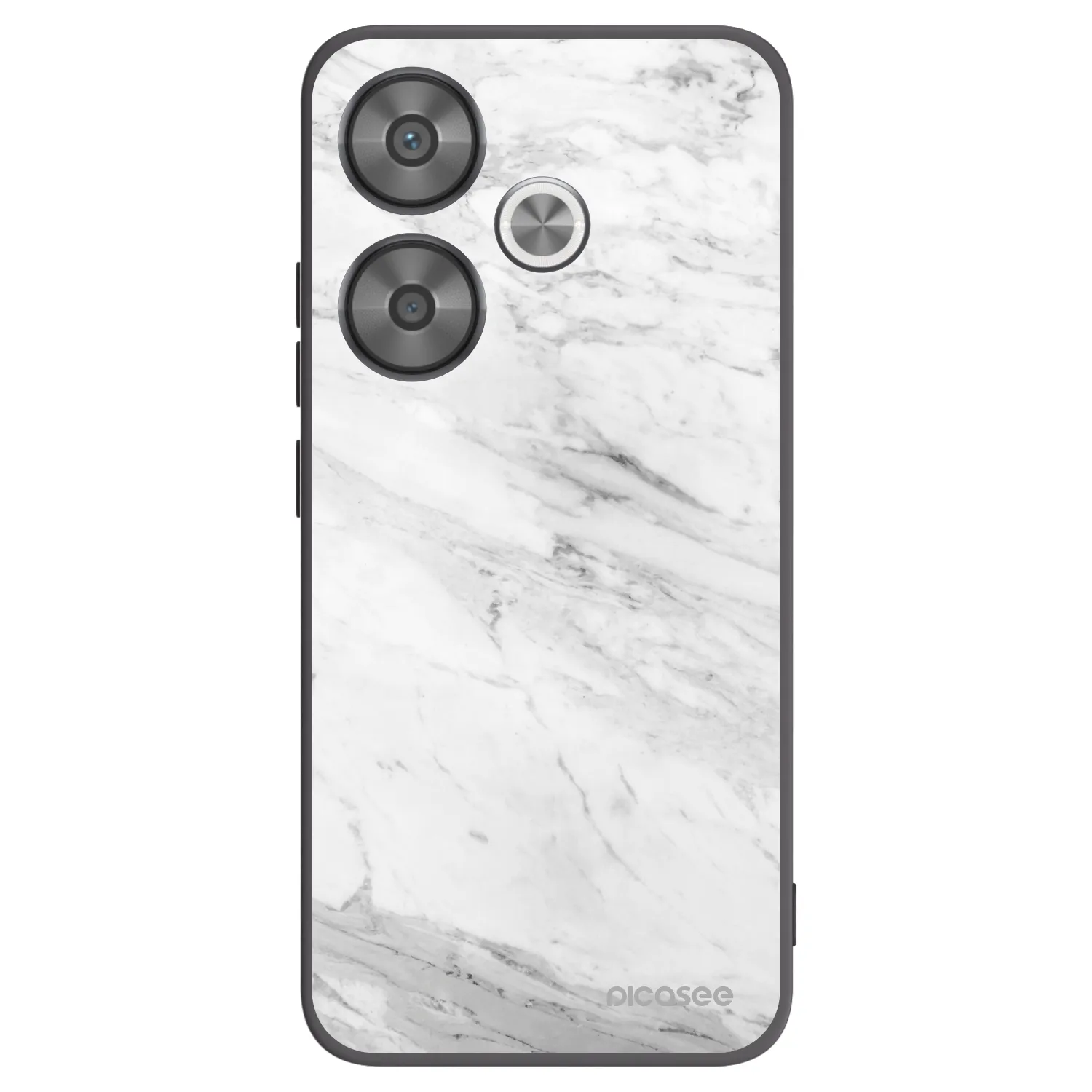 Picasee fekete szilikon tok az alábbi mobiltelefonokra Xiaomi Poco F6 - White marble