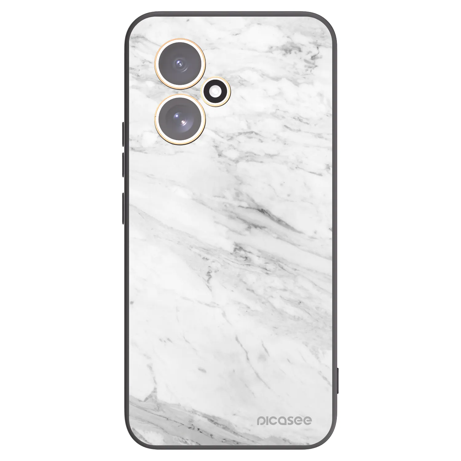 Picasee fekete szilikon tok az alábbi mobiltelefonokra Honor 400 5G - White marble