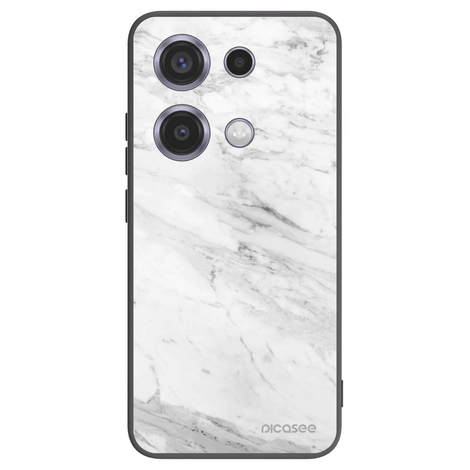 Picasee fekete szilikon tok az alábbi mobiltelefonokra Xiaomi Redmi Note 14S - White marble