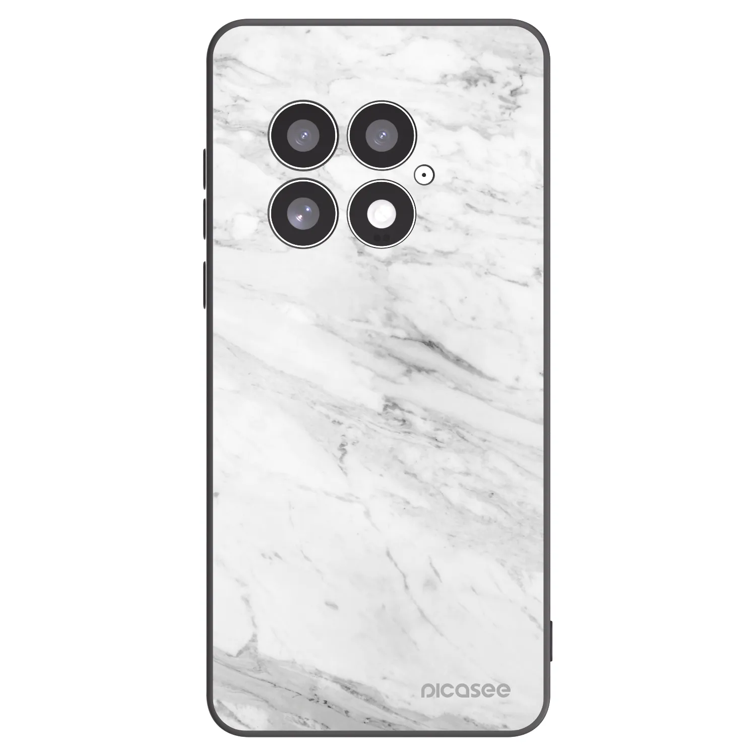 Picasee fekete szilikon tok az alábbi mobiltelefonokra OnePlus 13 5G - White marble