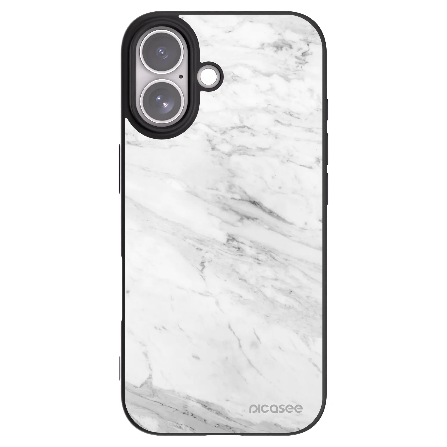 Picasee fekete szilikon tok az alábbi mobiltelefonokra Apple iPhone 17 - White marble