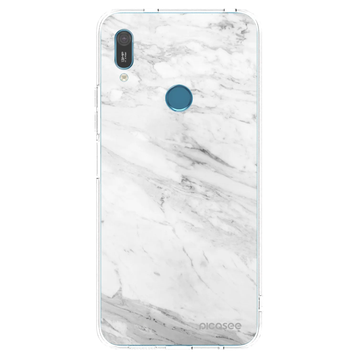 Picasee átlátszó szilikon tok az alábbi mobiltelefonokra Huawei Y6 2019 - White marble