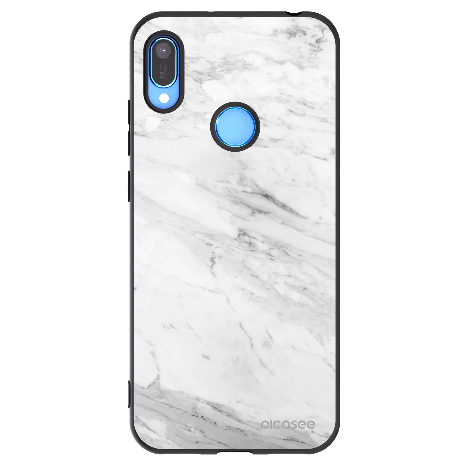 Picasee fekete szilikon tok az alábbi mobiltelefonokra Huawei Y6 2019 - White marble