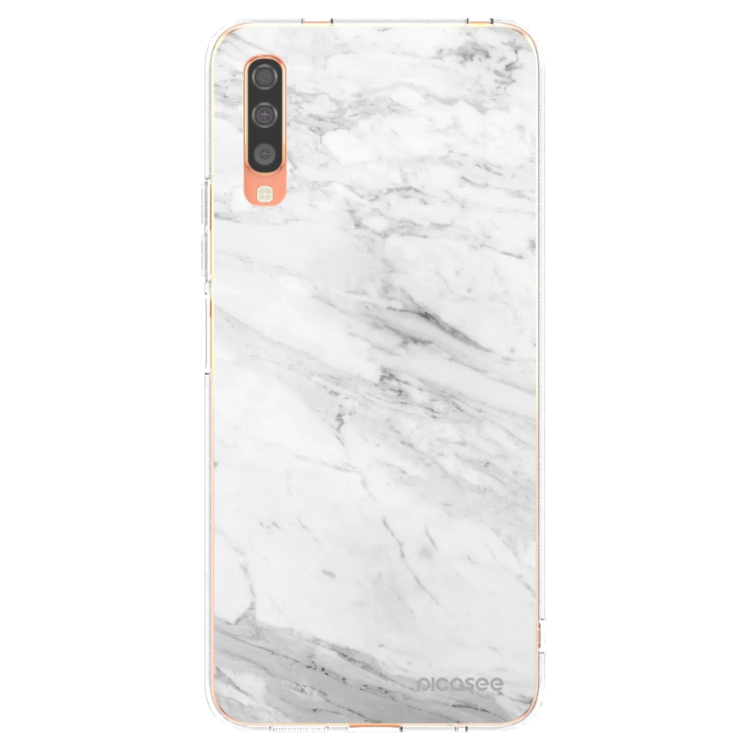 Picasee átlátszó szilikon tok az alábbi mobiltelefonokra Samsung Galaxy A70 A705F - White marble