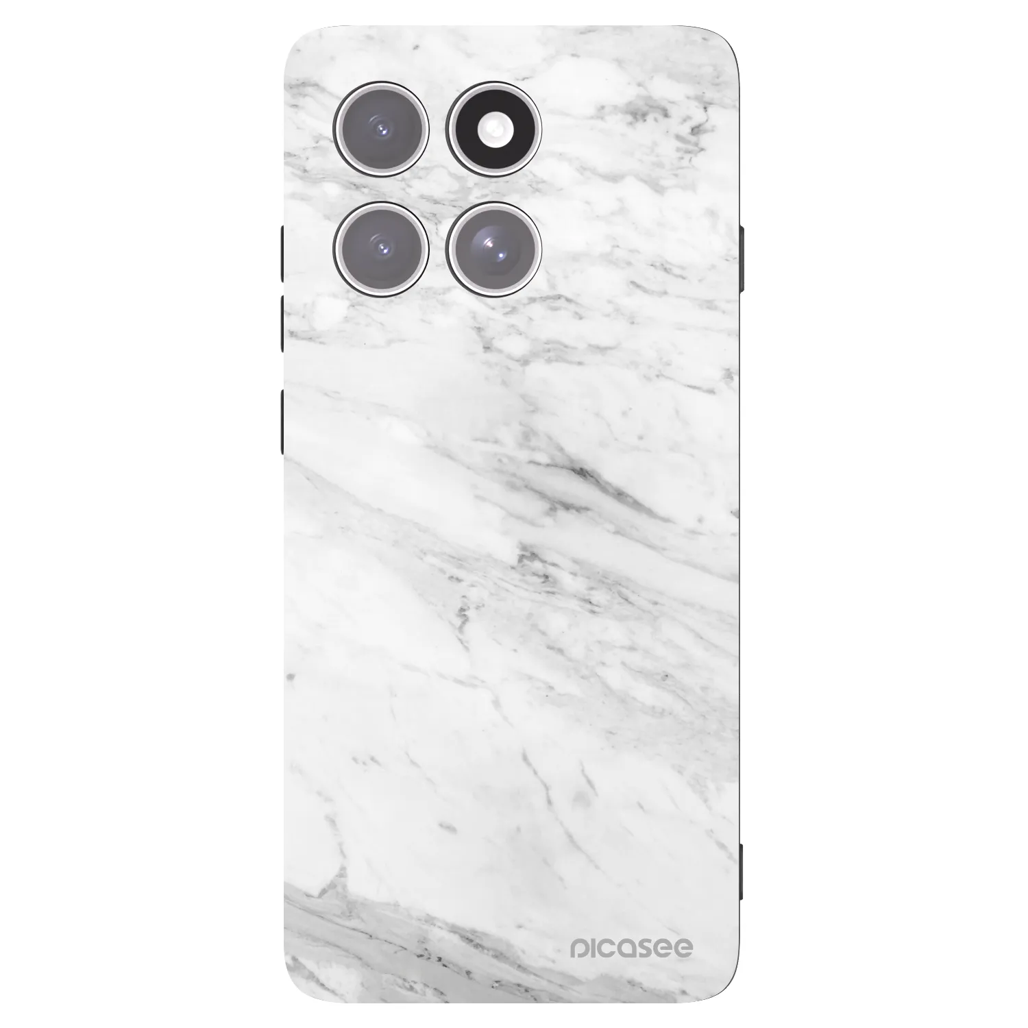 Picasee fekete szilikon tok az alábbi mobiltelefonokra Motorola Edge 60 Pro - White marble
