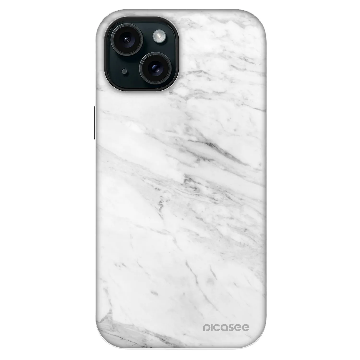 Picasee Fashion Case MagSafe Apple iPhone 13 - White marble