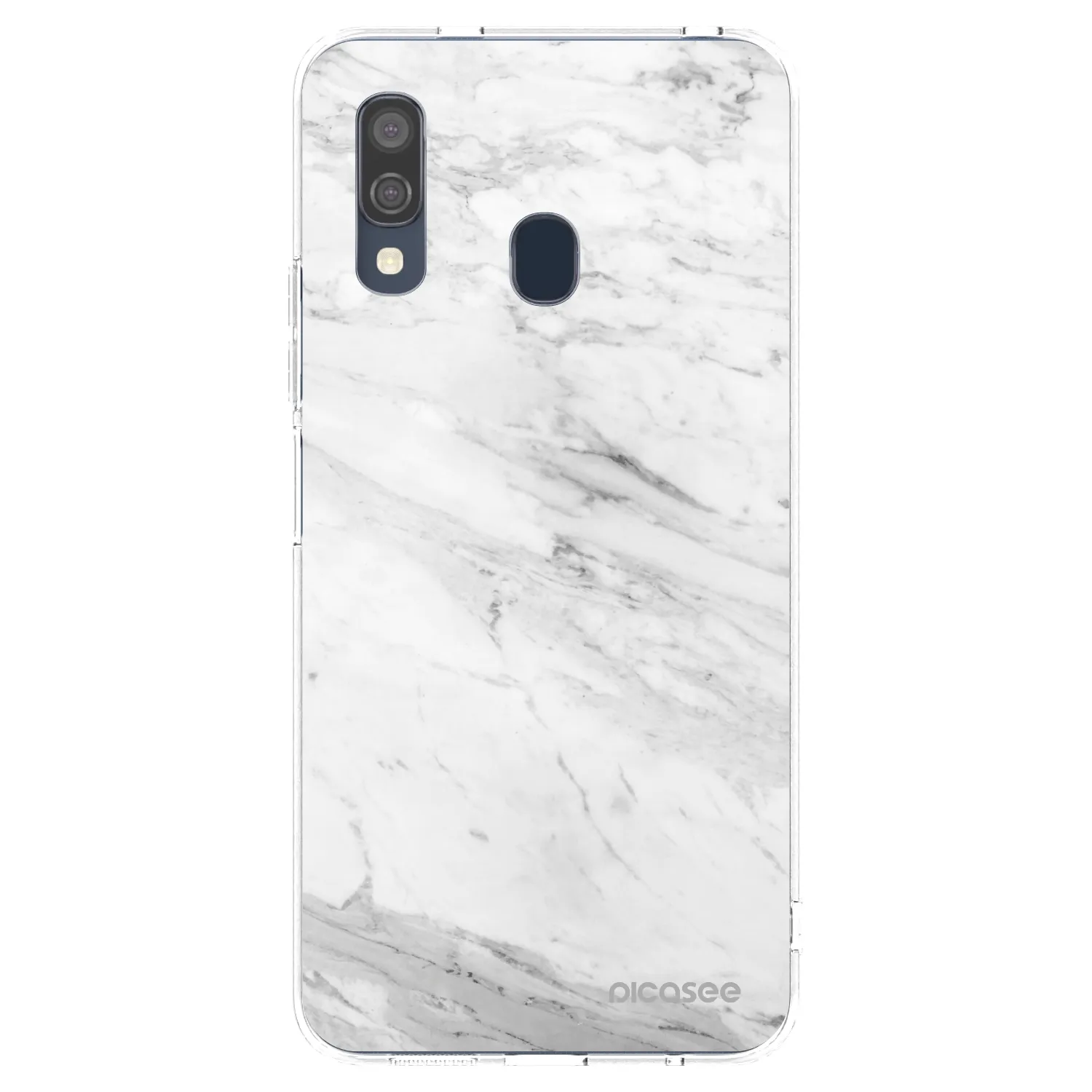 Picasee átlátszó szilikon tok az alábbi mobiltelefonokra Samsung Galaxy A40 A405F - White marble