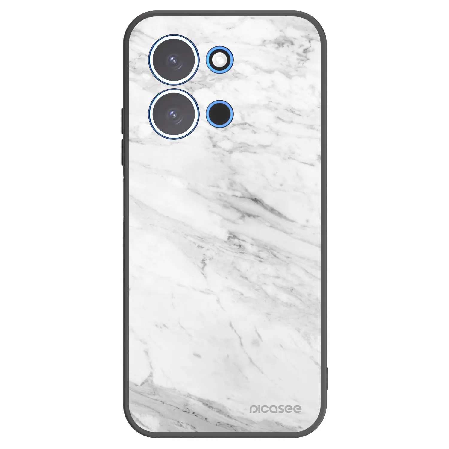 Picasee fekete szilikon tok az alábbi mobiltelefonokra Xiaomi Redmi 15C 4G - White marble