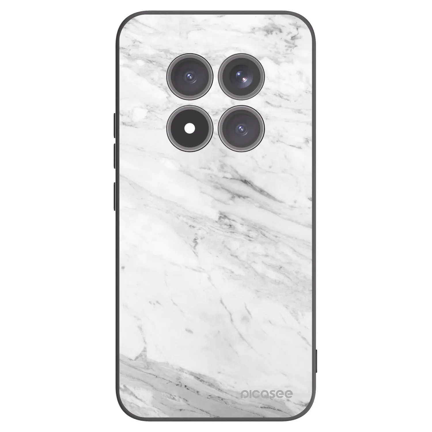 Picasee fekete szilikon tok az alábbi mobiltelefonokra Xiaomi Redmi Note 15 Pro+ - White marble
