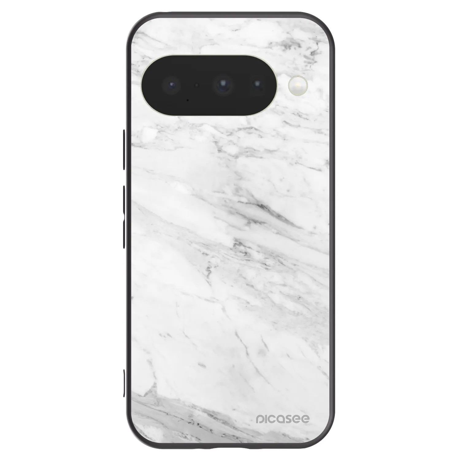 Picasee fekete szilikon tok az alábbi mobiltelefonokra Google Pixel 10 - White marble