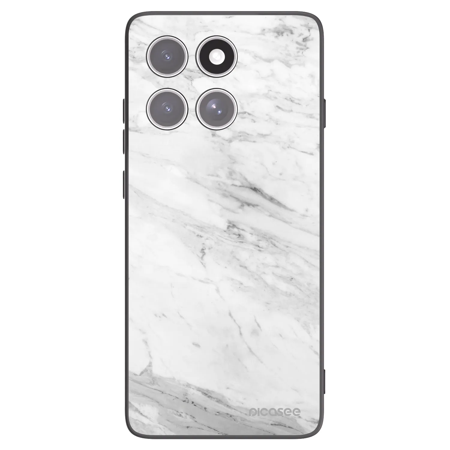 Picasee fekete szilikon tok az alábbi mobiltelefonokra Motorola Edge 60 Fusion - White marble
