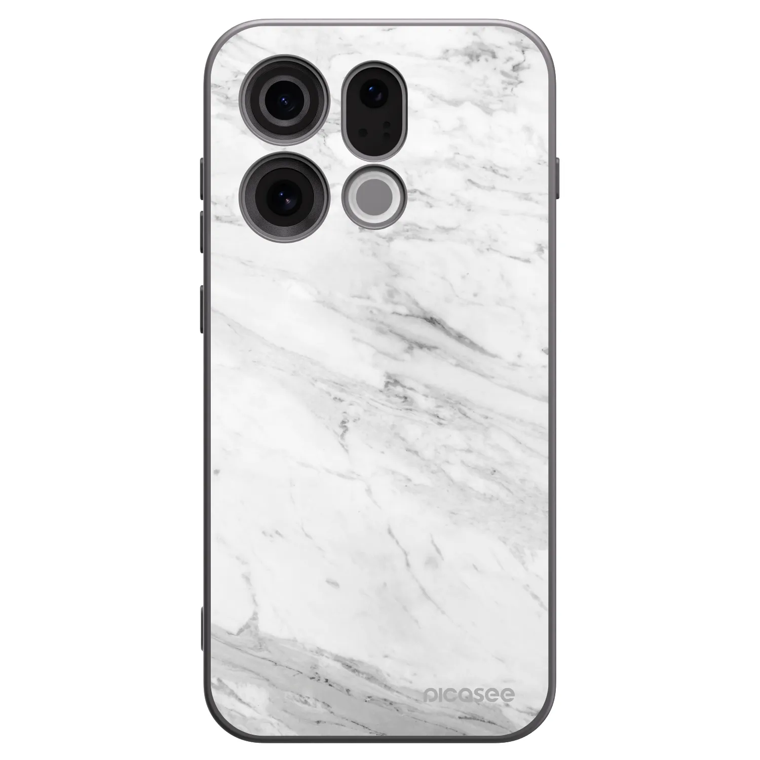 Picasee fekete szilikon tok az alábbi mobiltelefonokra OPPO Find X9 - White marble