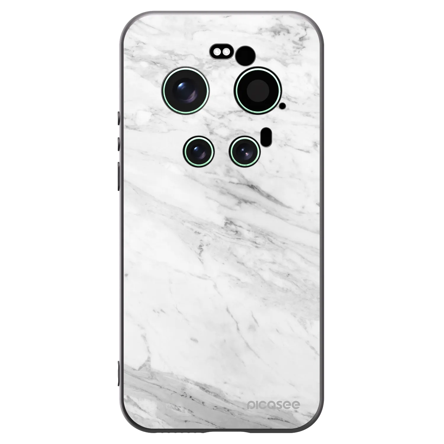 Picasee fekete szilikon tok az alábbi mobiltelefonokra Xiaomi 17 Ultra - White marble