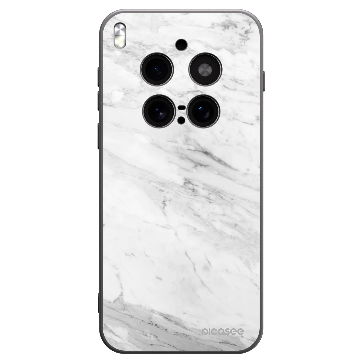 Picasee fekete szilikon tok az alábbi mobiltelefonokra Vivo X300 Pro - White marble