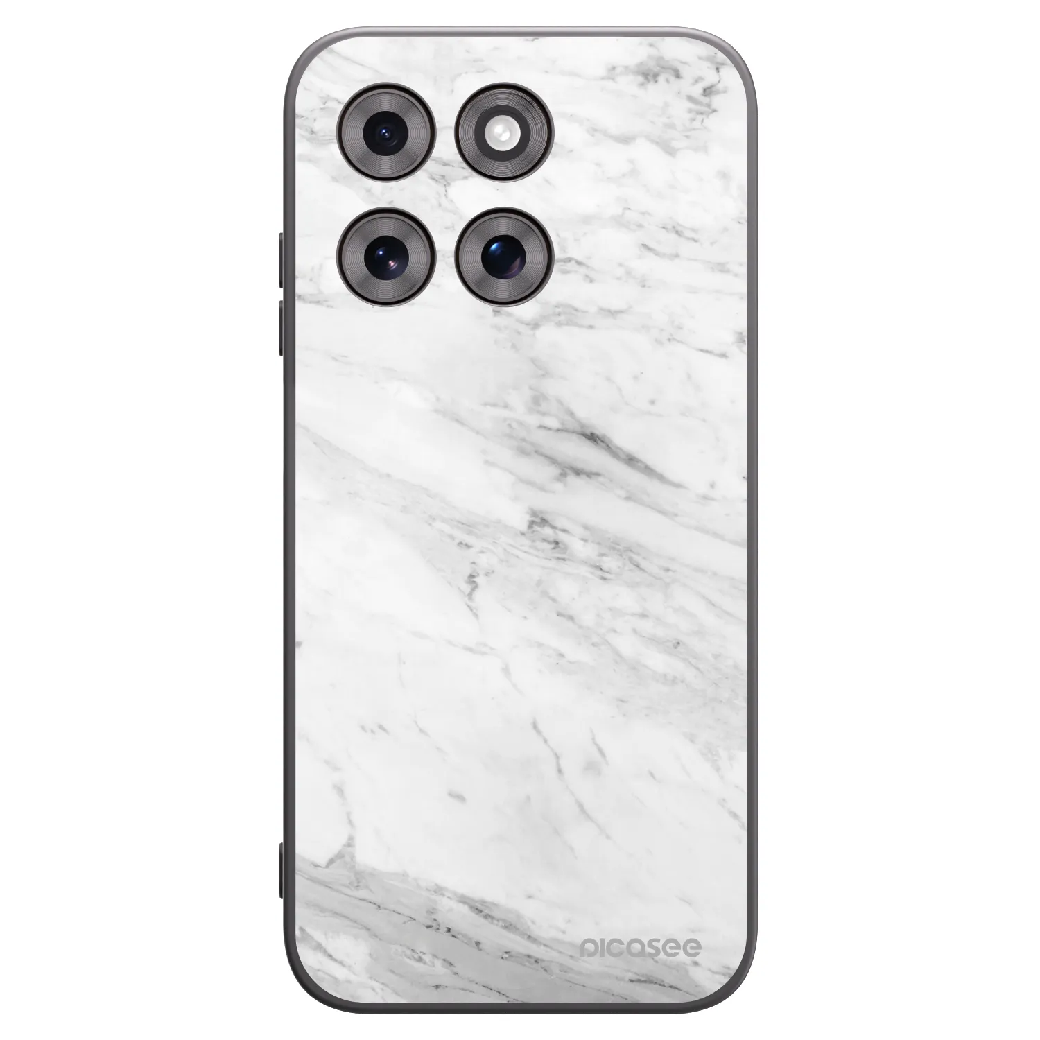 Picasee fekete szilikon tok az alábbi mobiltelefonokra Motorola Moto G77 - White marble