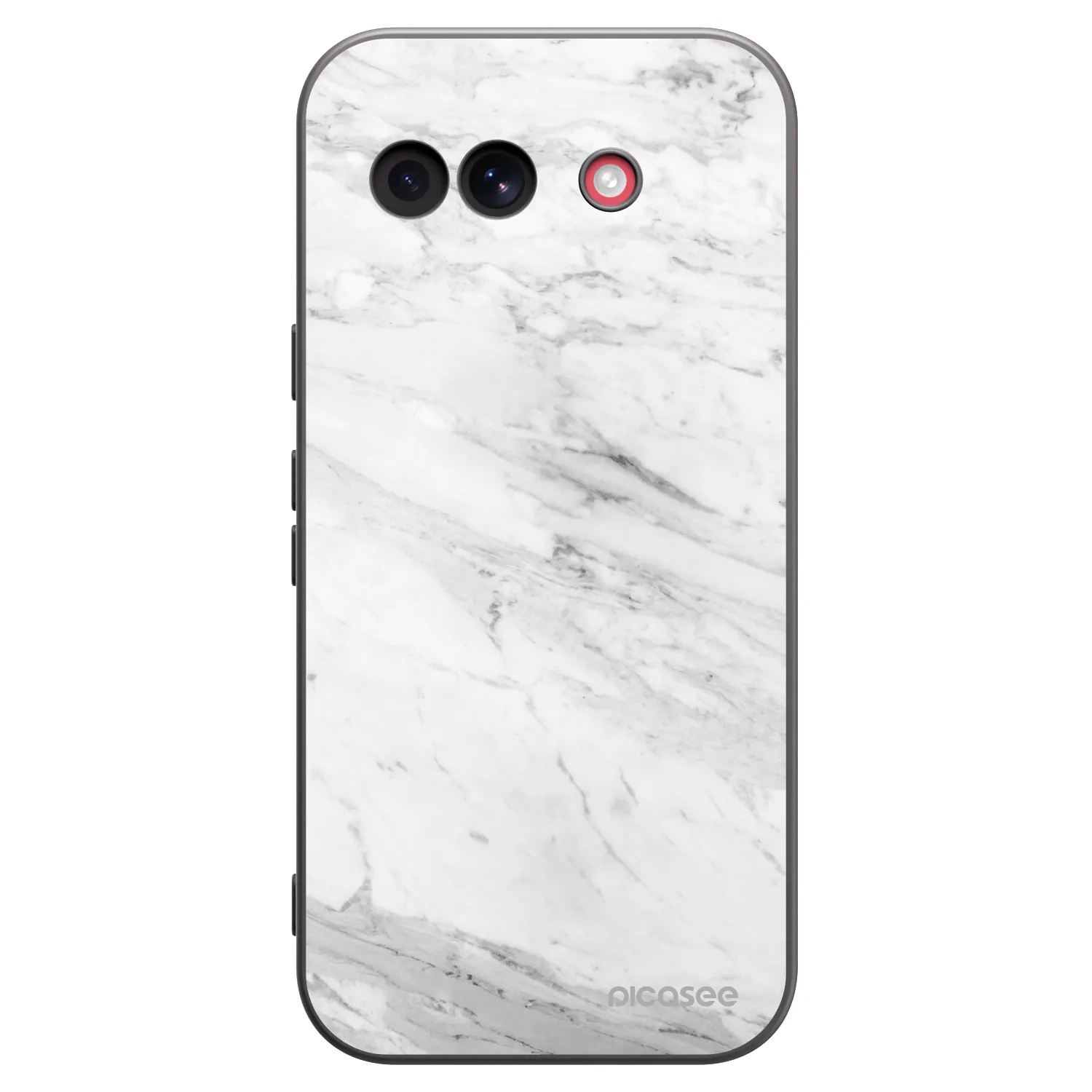 Picasee fekete szilikon tok az alábbi mobiltelefonokra Google Pixel 10a - White marble