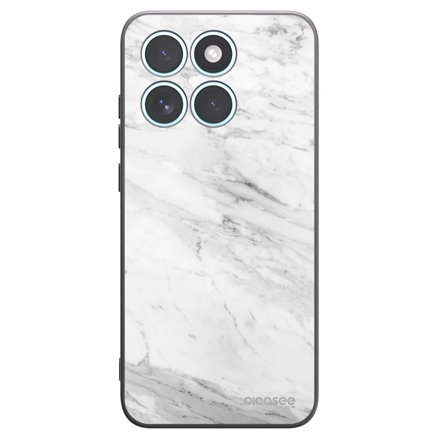 Picasee fekete szilikon tok az alábbi mobiltelefonokra Motorola Edge 70 Fusion - White marble