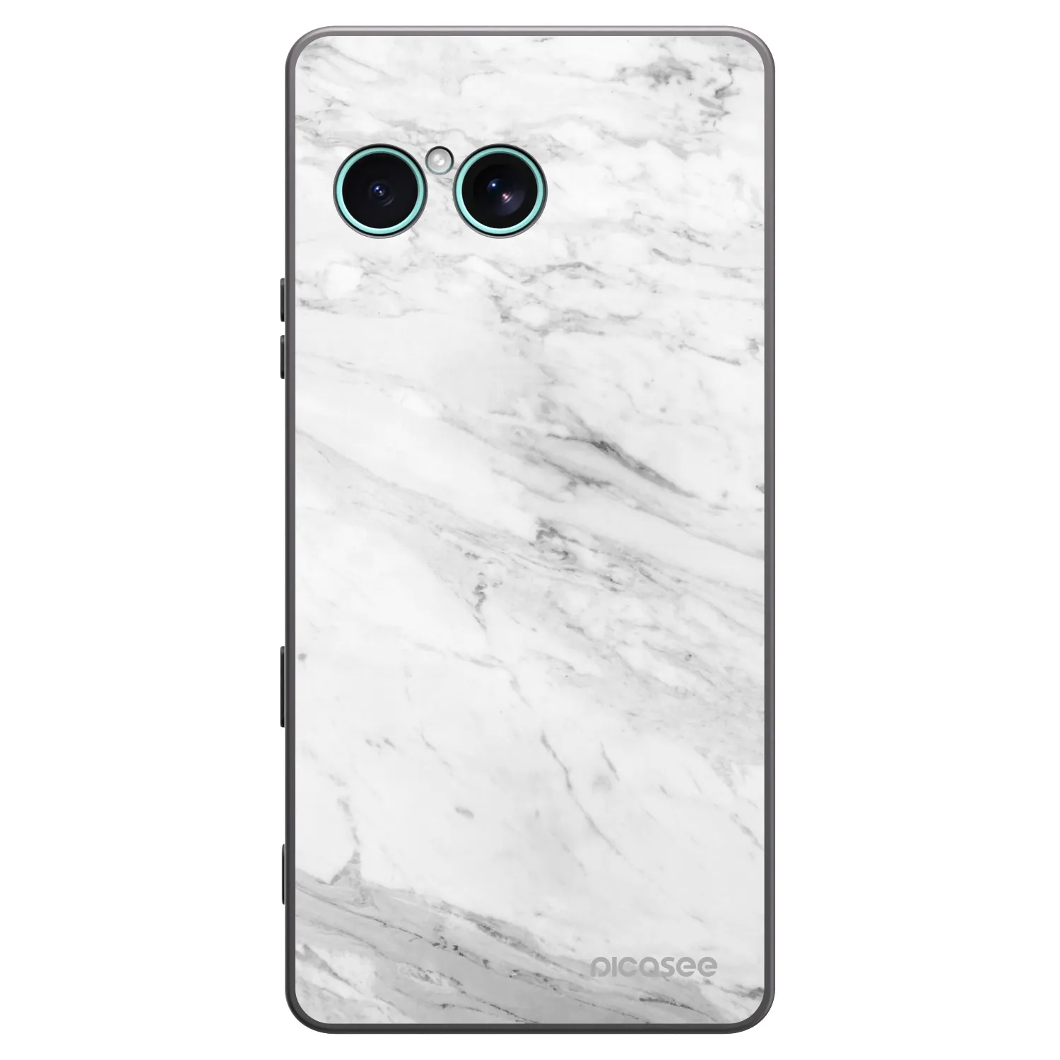Picasee fekete szilikon tok az alábbi mobiltelefonokra Sony Xperia 10 VII - White marble