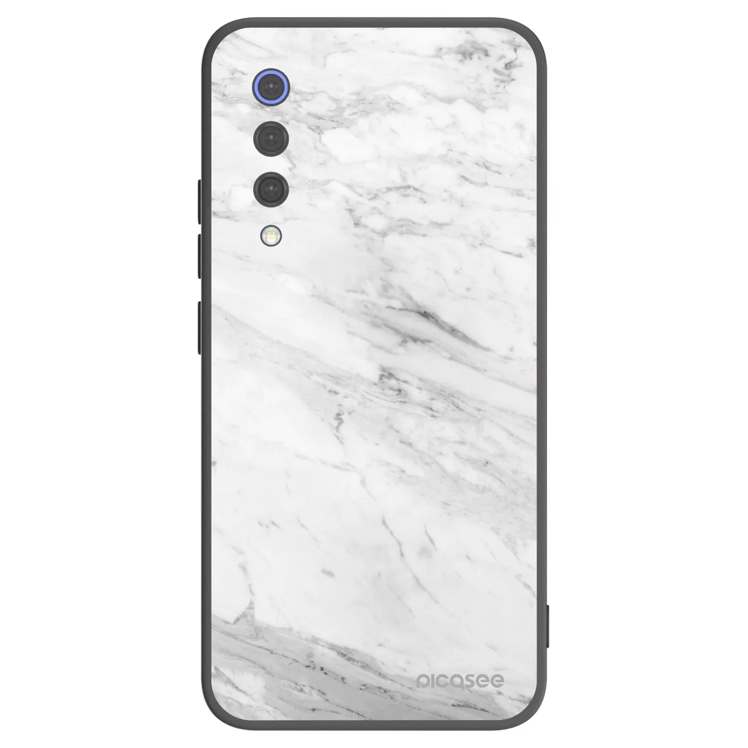 Picasee fekete szilikon tok az alábbi mobiltelefonokra Xiaomi Mi 9 SE - White marble