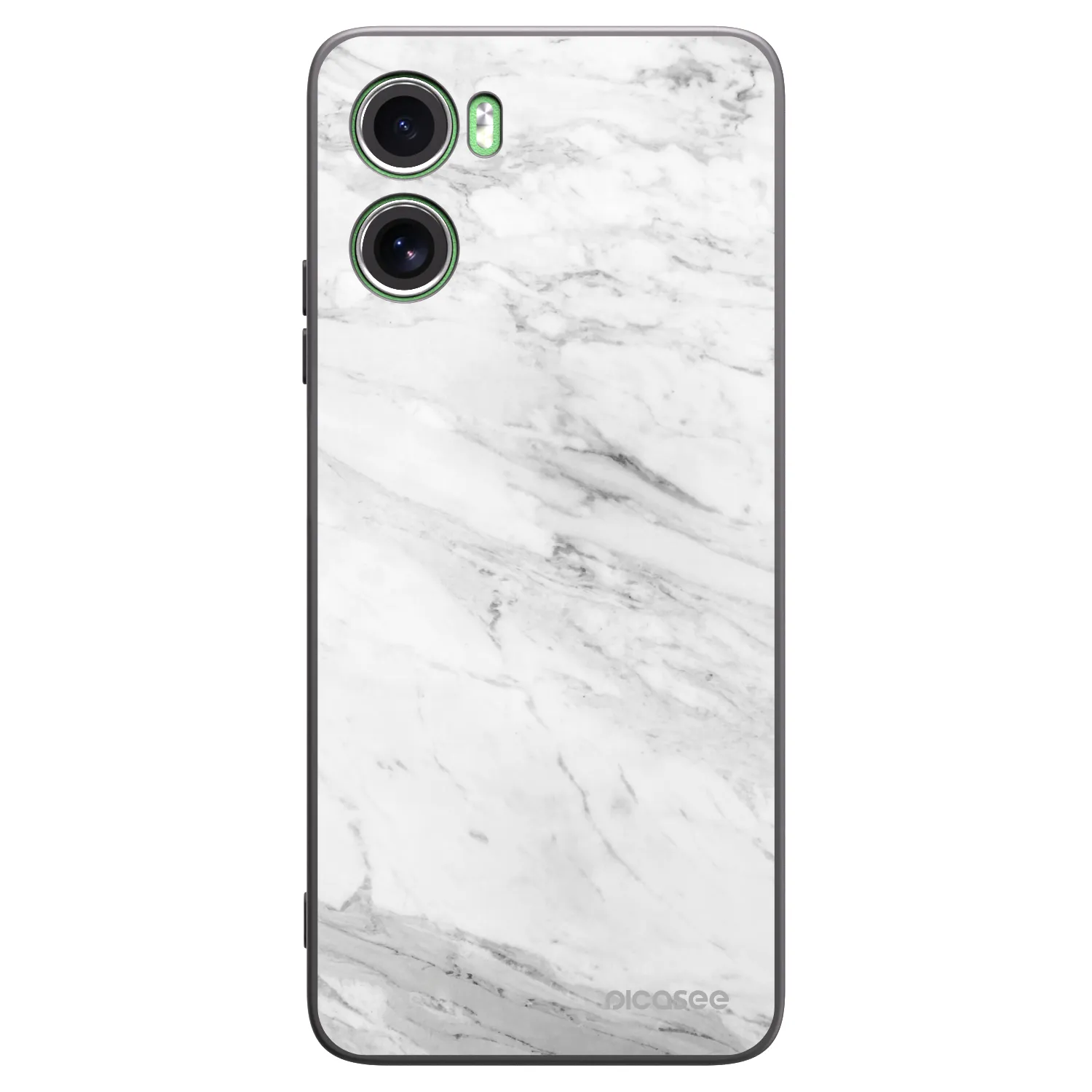 Picasee fekete szilikon tok az alábbi mobiltelefonokra Motorola Moto G06 - White marble