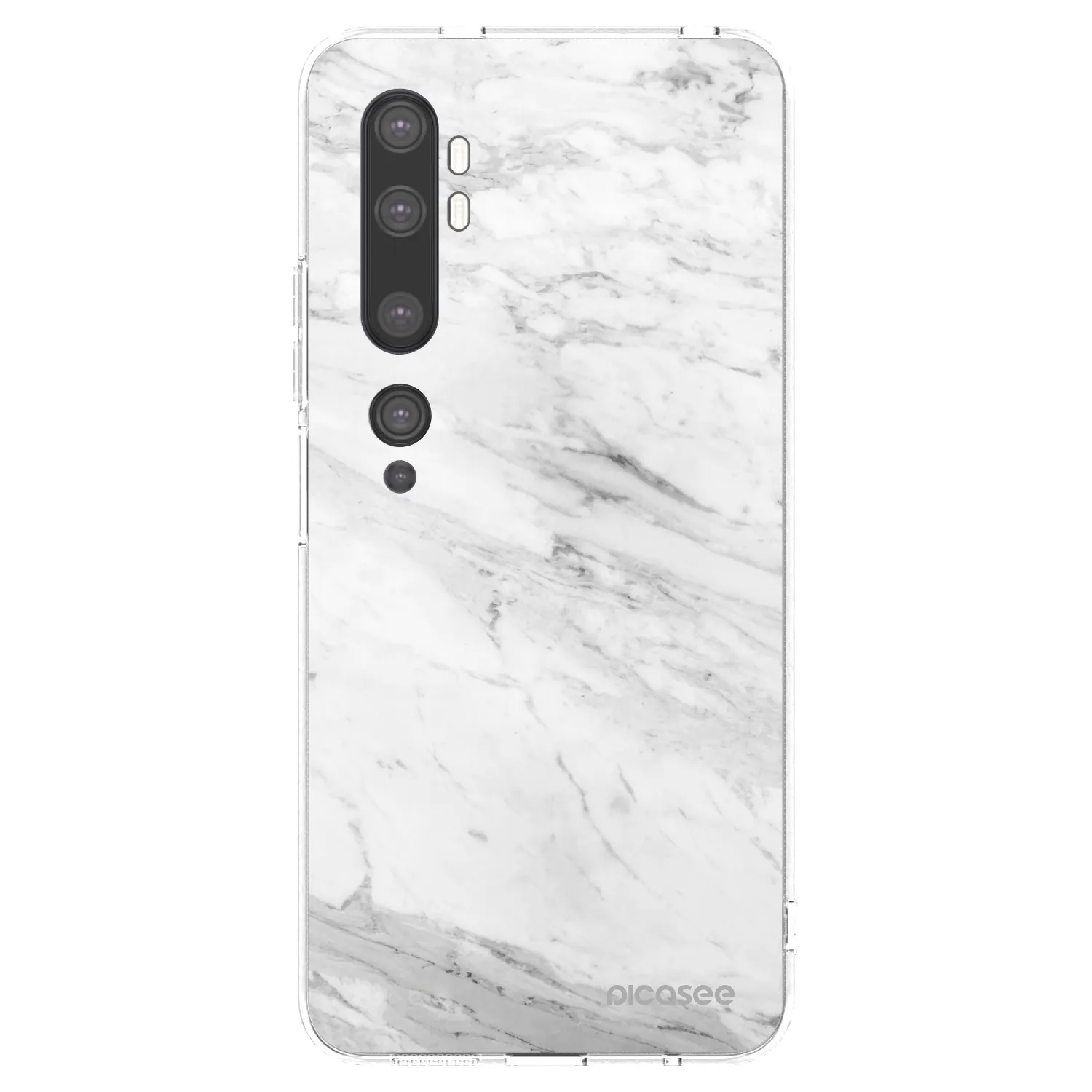Picasee átlátszó szilikon tok az alábbi mobiltelefonokra Xiaomi Mi Note 10 (Pro) - White marble