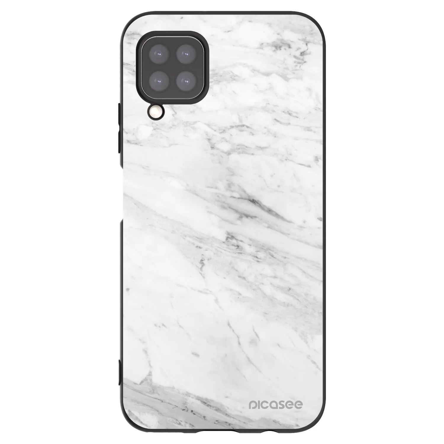 Picasee fekete szilikon tok az alábbi mobiltelefonokra Huawei P40 Lite - White marble