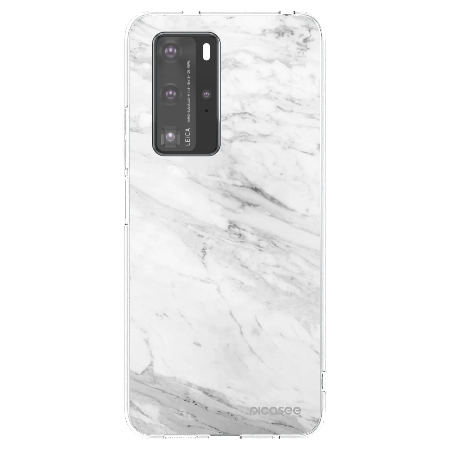 Picasee átlátszó szilikon tok az alábbi mobiltelefonokra Huawei P40 Pro - White marble