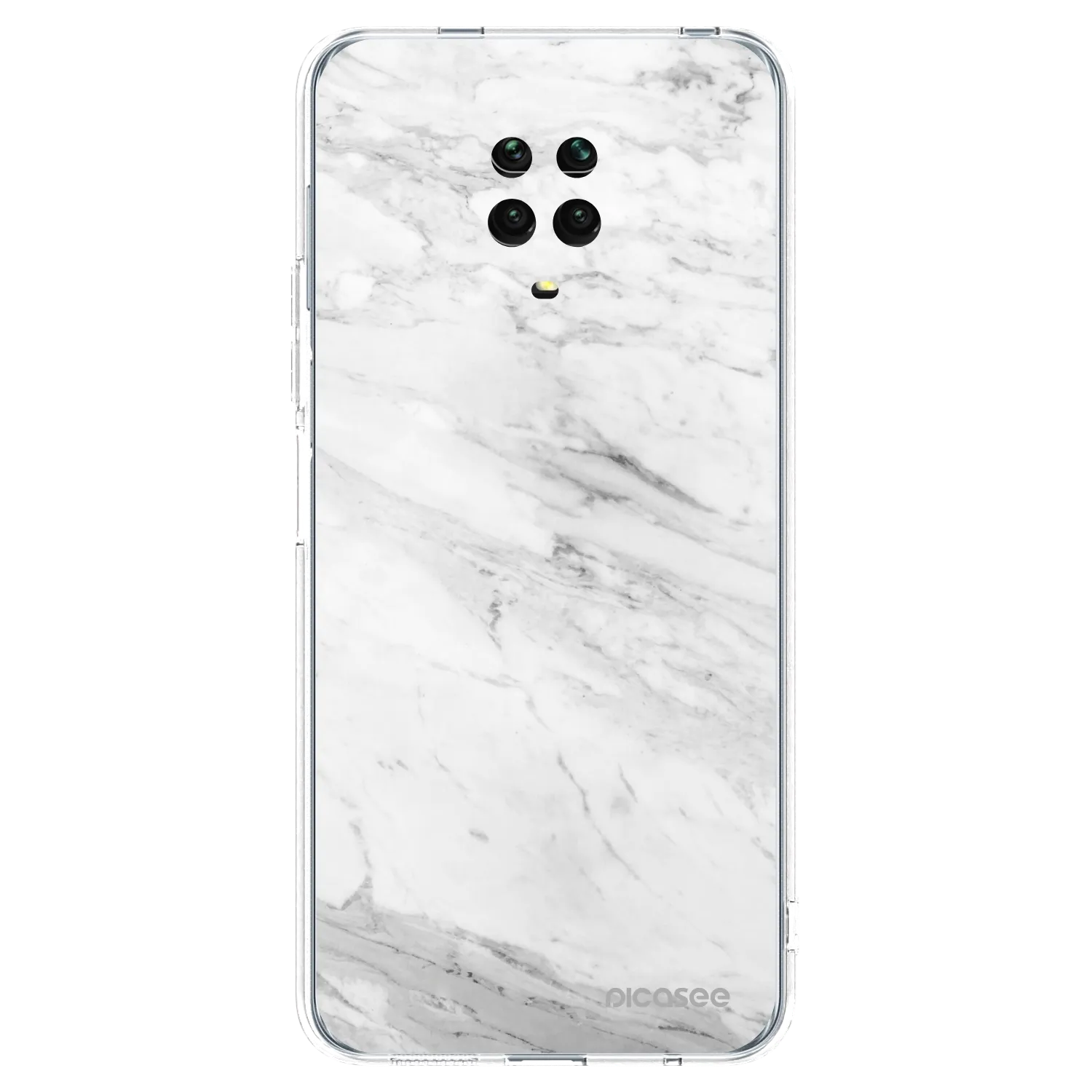 Picasee átlátszó szilikon tok az alábbi mobiltelefonokra Xiaomi Redmi Note 9S - White marble