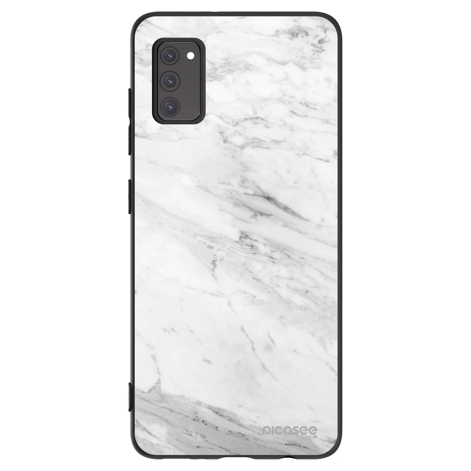 Picasee fekete szilikon tok az alábbi mobiltelefonokra Samsung Galaxy A41 A415F - White marble