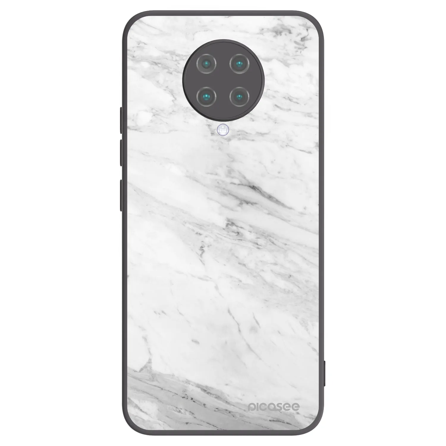 Picasee fekete szilikon tok az alábbi mobiltelefonokra Xiaomi Poco F2 Pro - White marble