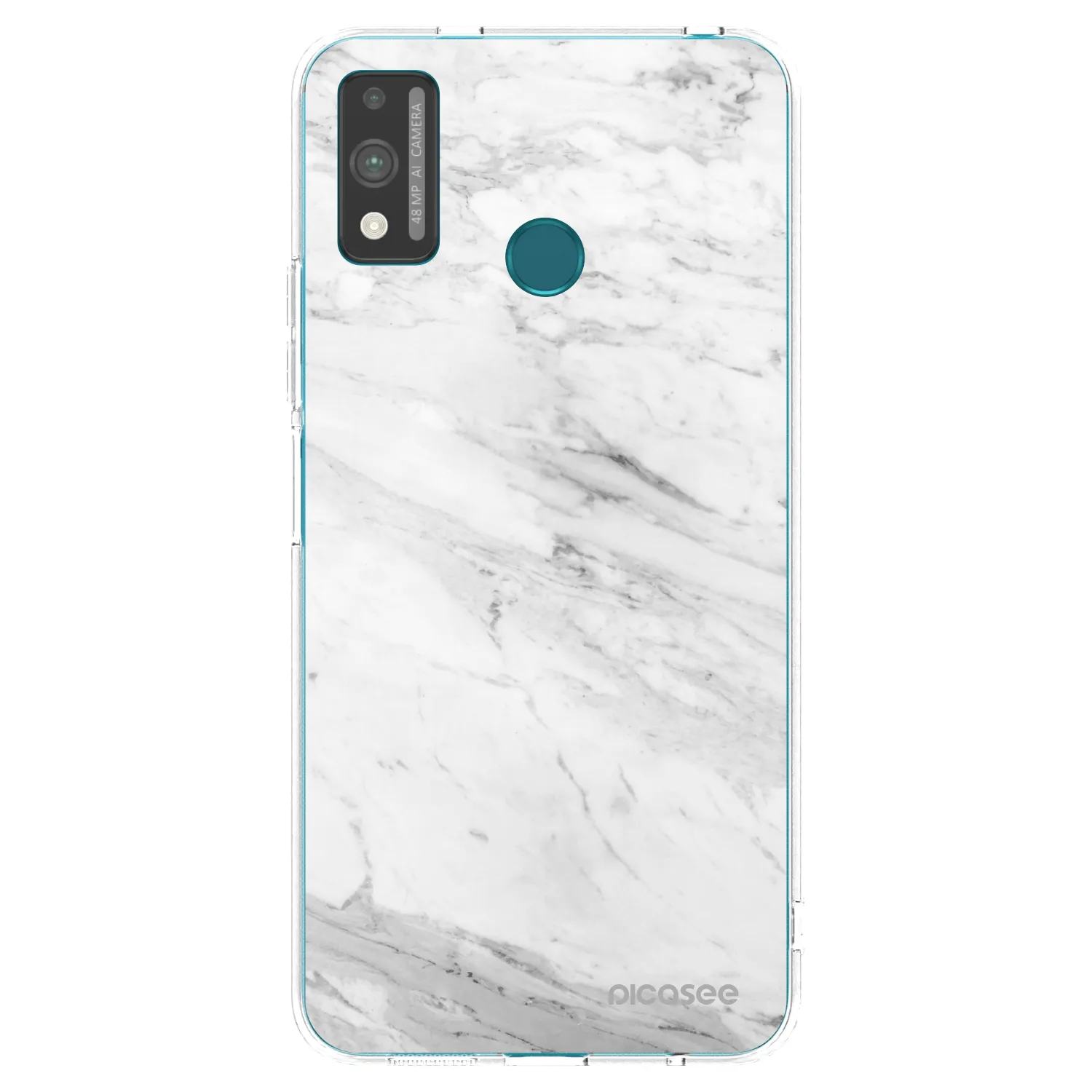 Picasee átlátszó szilikon tok az alábbi mobiltelefonokra Honor 9X Lite - White marble
