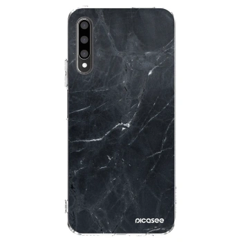 Picasee átlátszó szilikon tok az alábbi mobiltelefonokra Honor 9X Pro - Black marble