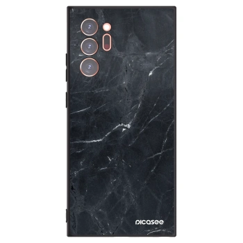 Picasee fekete szilikon tok az alábbi mobiltelefonokra Samsung Galaxy Note 20 Ultra - Black marble