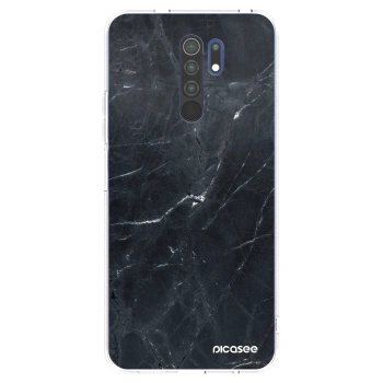 Picasee átlátszó szilikon tok az alábbi mobiltelefonokra Xiaomi Redmi 9 - Black marble