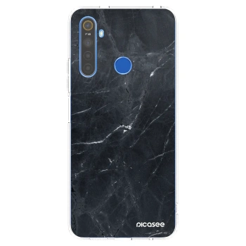 Picasee átlátszó szilikon tok az alábbi mobiltelefonokra Realme 5 - Black marble