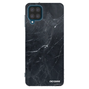 Picasee átlátszó szilikon tok az alábbi mobiltelefonokra Samsung Galaxy A12 A125F - Black marble
