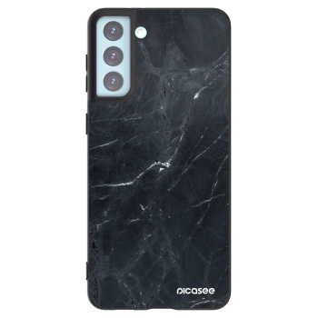 Picasee fekete szilikon tok az alábbi mobiltelefonokra Samsung Galaxy S21+ 5G G996F - Black marble