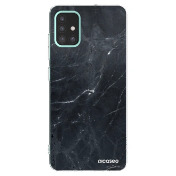 Picasee átlátszó szilikon tok az alábbi mobiltelefonokra Samsung Galaxy M31s - Black marble