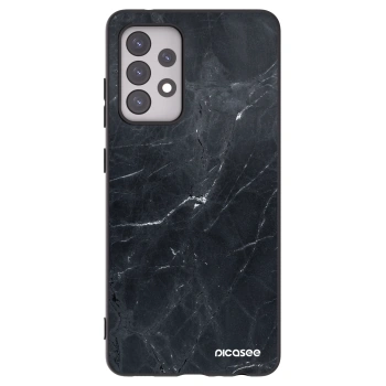 Picasee fekete szilikon tok az alábbi mobiltelefonokra Samsung Galaxy A52 5G A525F - Black marble