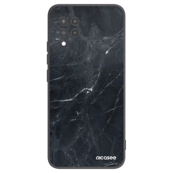 Picasee fekete szilikon tok az alábbi mobiltelefonokra Samsung Galaxy A42 A426B - Black marble